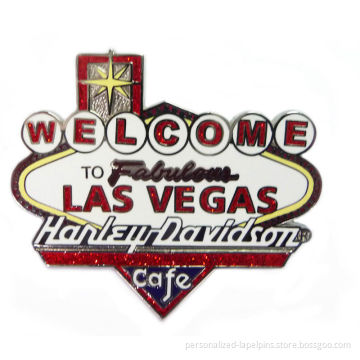 Custom Las Vegas Metal Personalized Lapel Pins With Nickel Plated